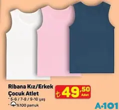 RİBANA KIZ/ERKEK ÇOCUK ATLET fiyat ve kampanya bilgisi